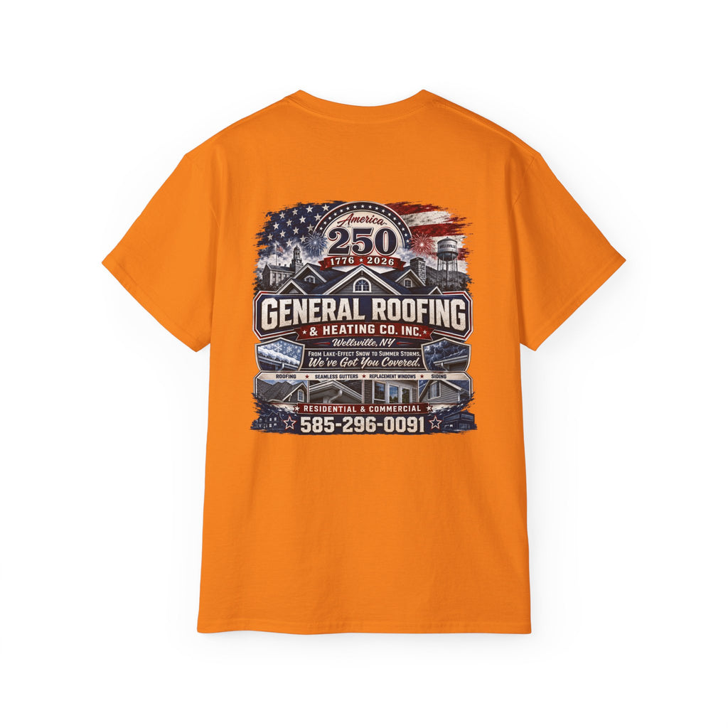 "General Roofing" Patriotic Logo T‑Shirt