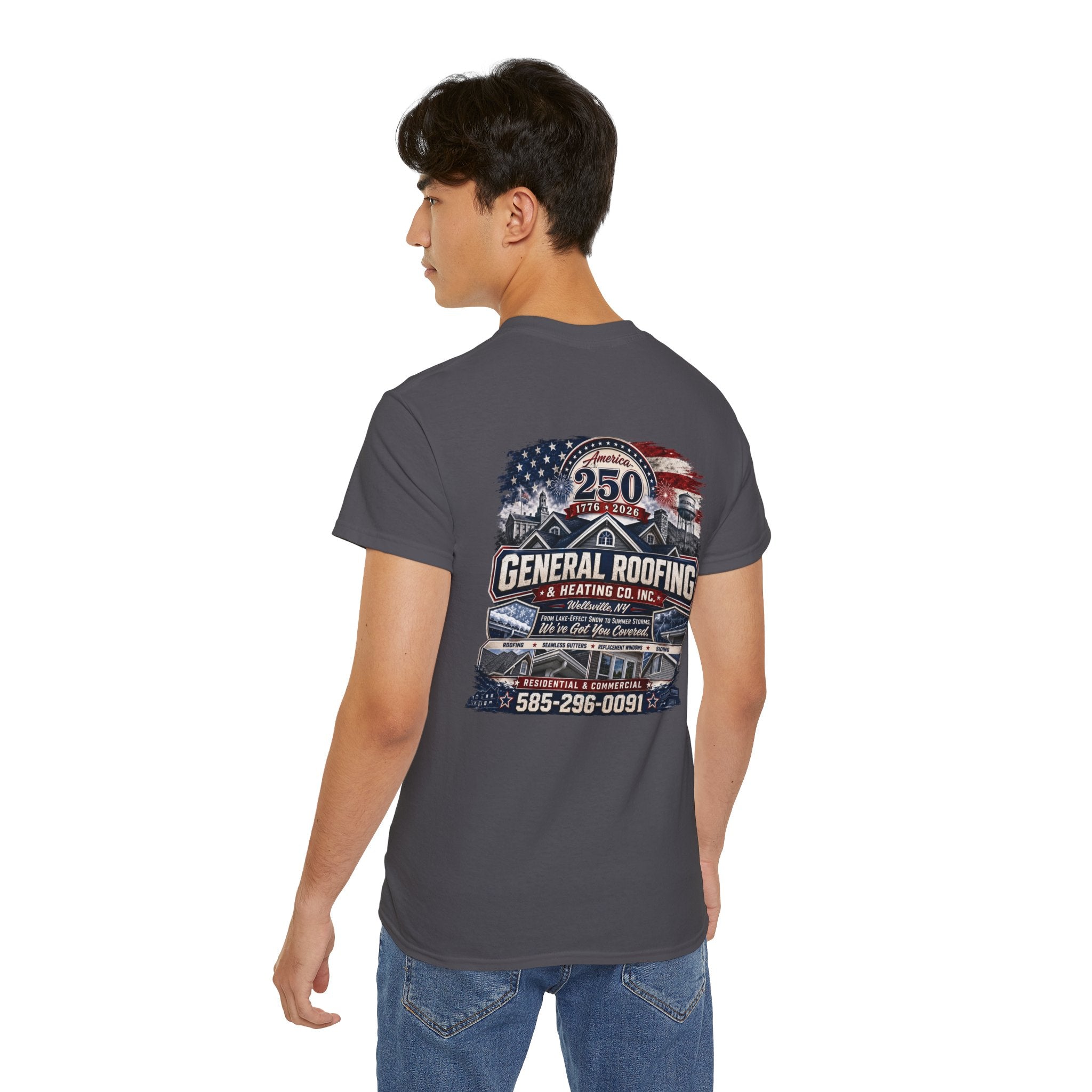 "General Roofing" Patriotic Logo T‑Shirt