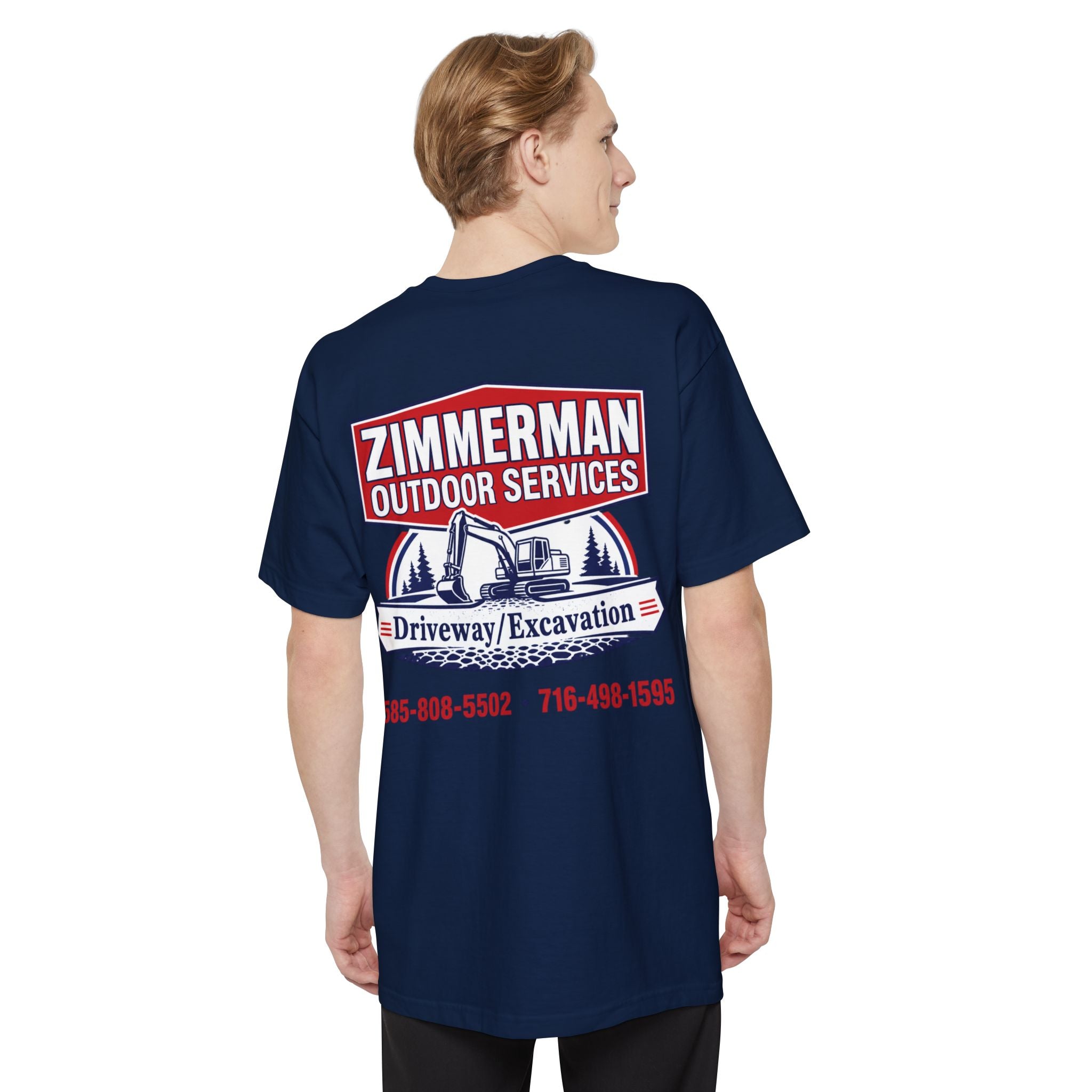 Zimmerman Outdoor Services T-Shirt – Driveway & Excavation Work Tee