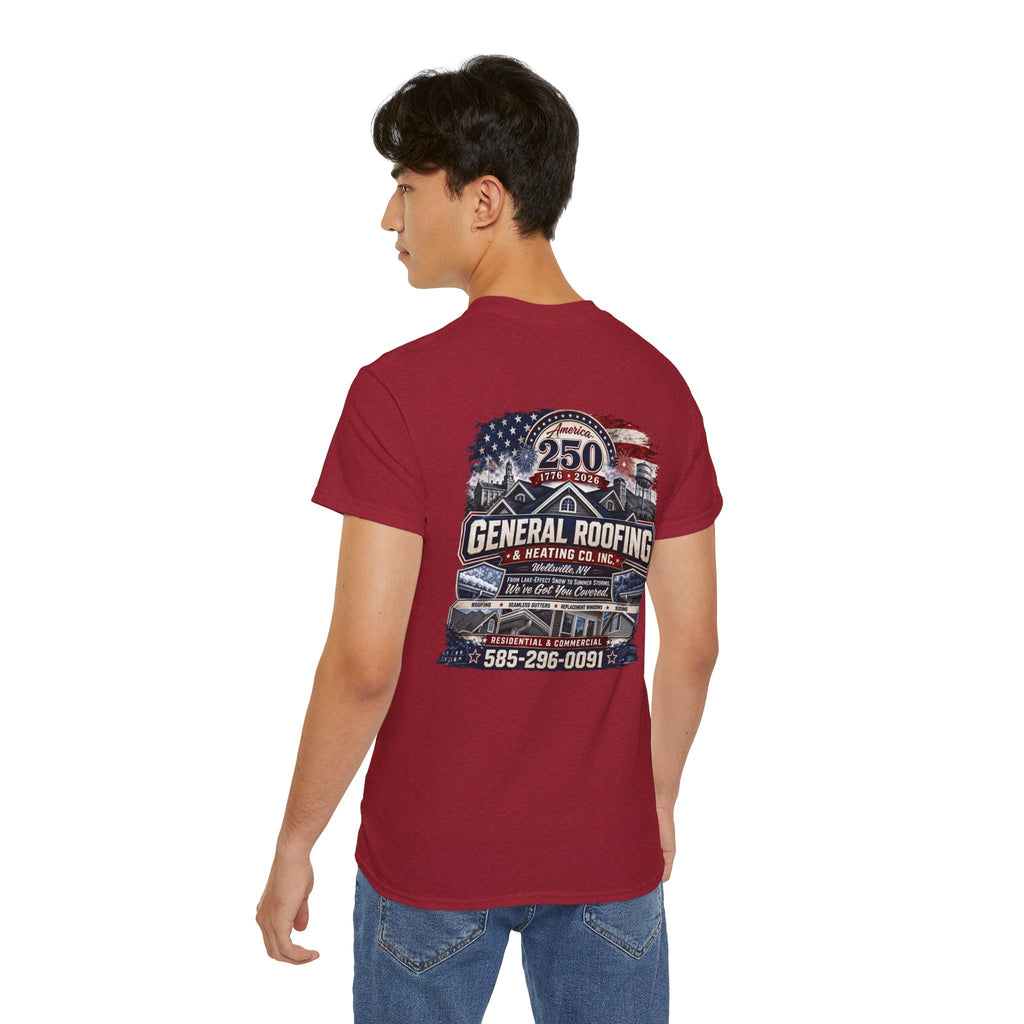 "General Roofing" Patriotic Logo T‑Shirt