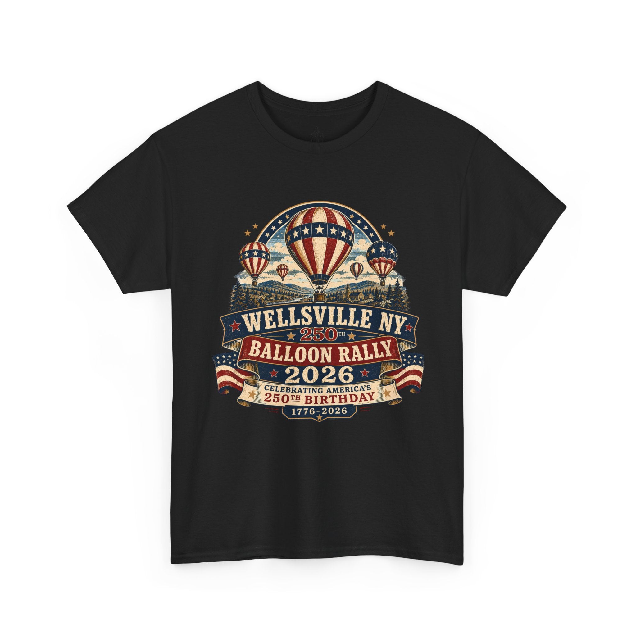Balloon Rally T‑Shirt - Wellsville NY 2026 Hot Air Balloon Rally Vintage Festival Tee