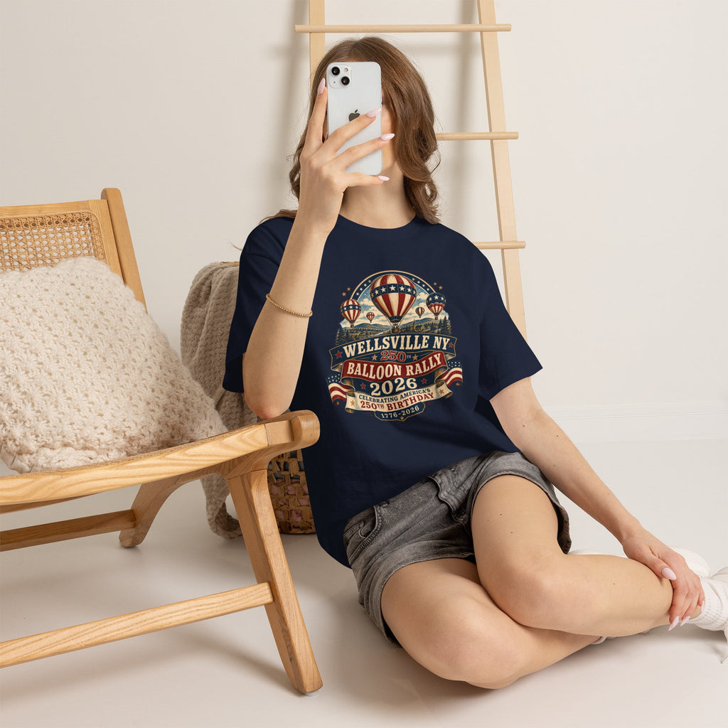 Balloon Rally T‑Shirt - Wellsville NY 2026 Hot Air Balloon Rally Vintage Festival Tee