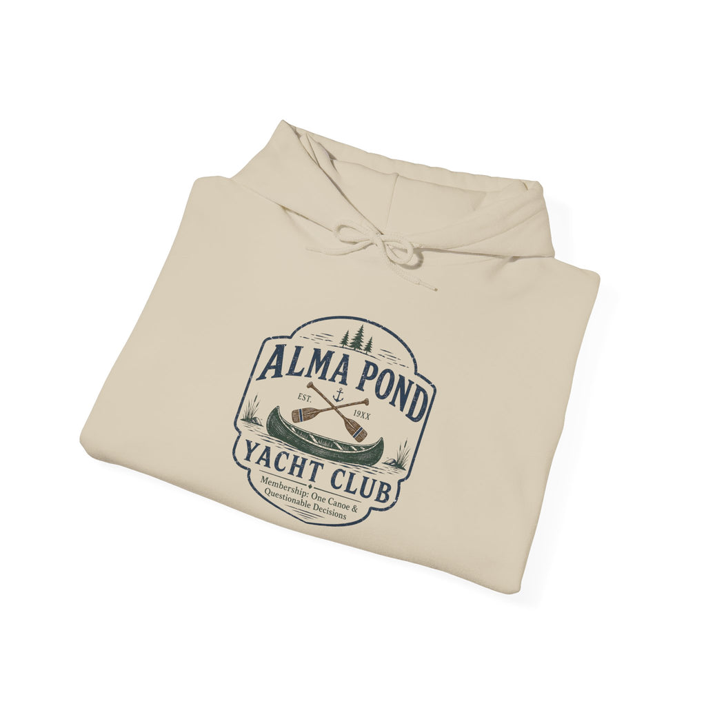 Alma Pond Yacht Club Hoodie — Vintage Rowboat Logo Sweatshirt