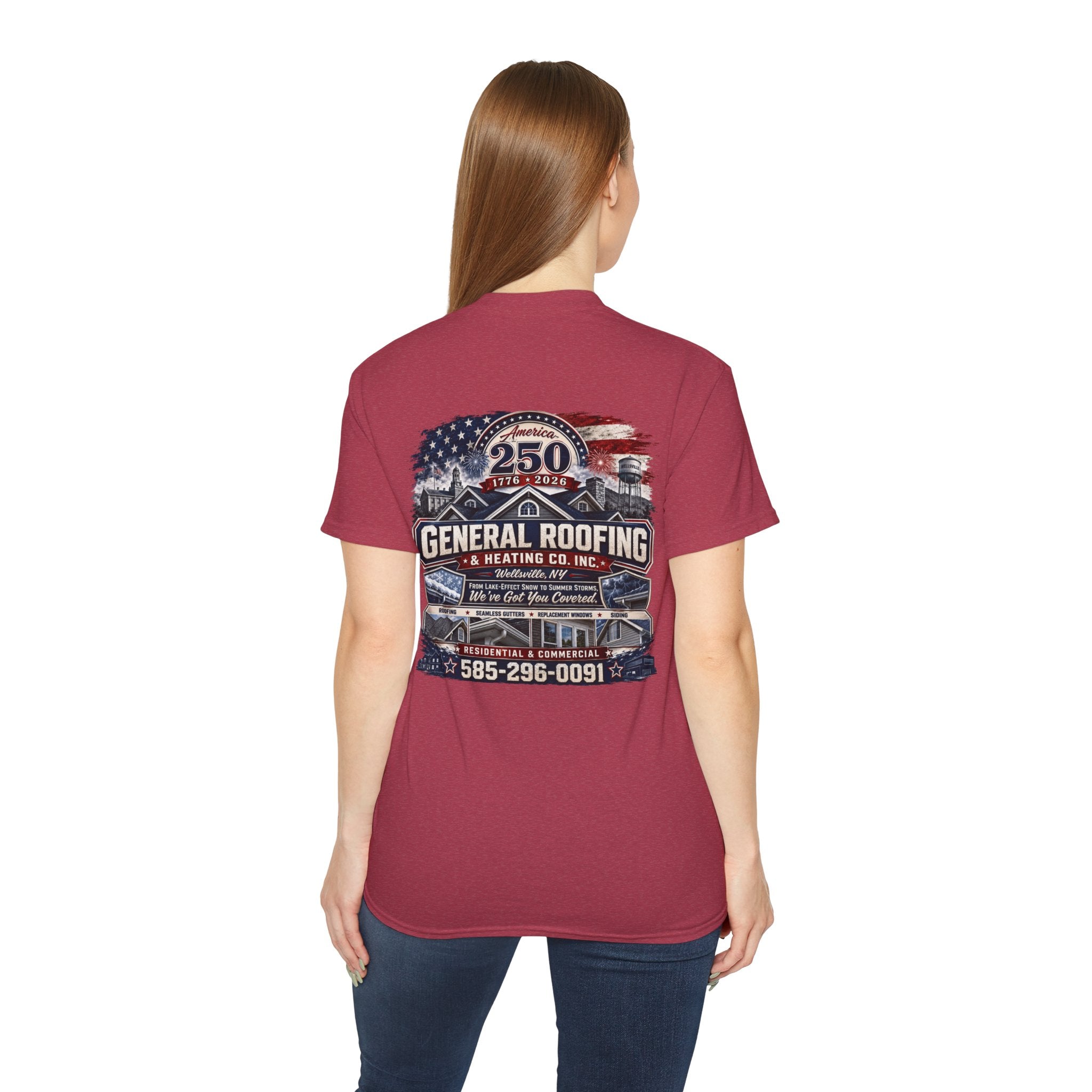 "General Roofing" Patriotic Logo T‑Shirt