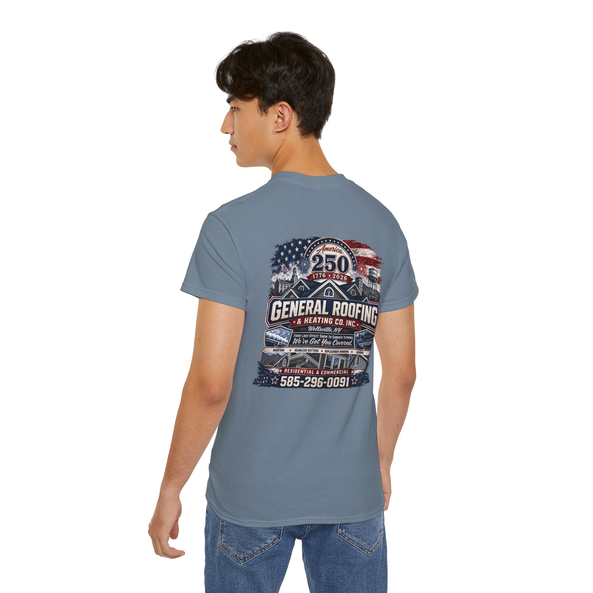 "General Roofing" Patriotic Logo T‑Shirt