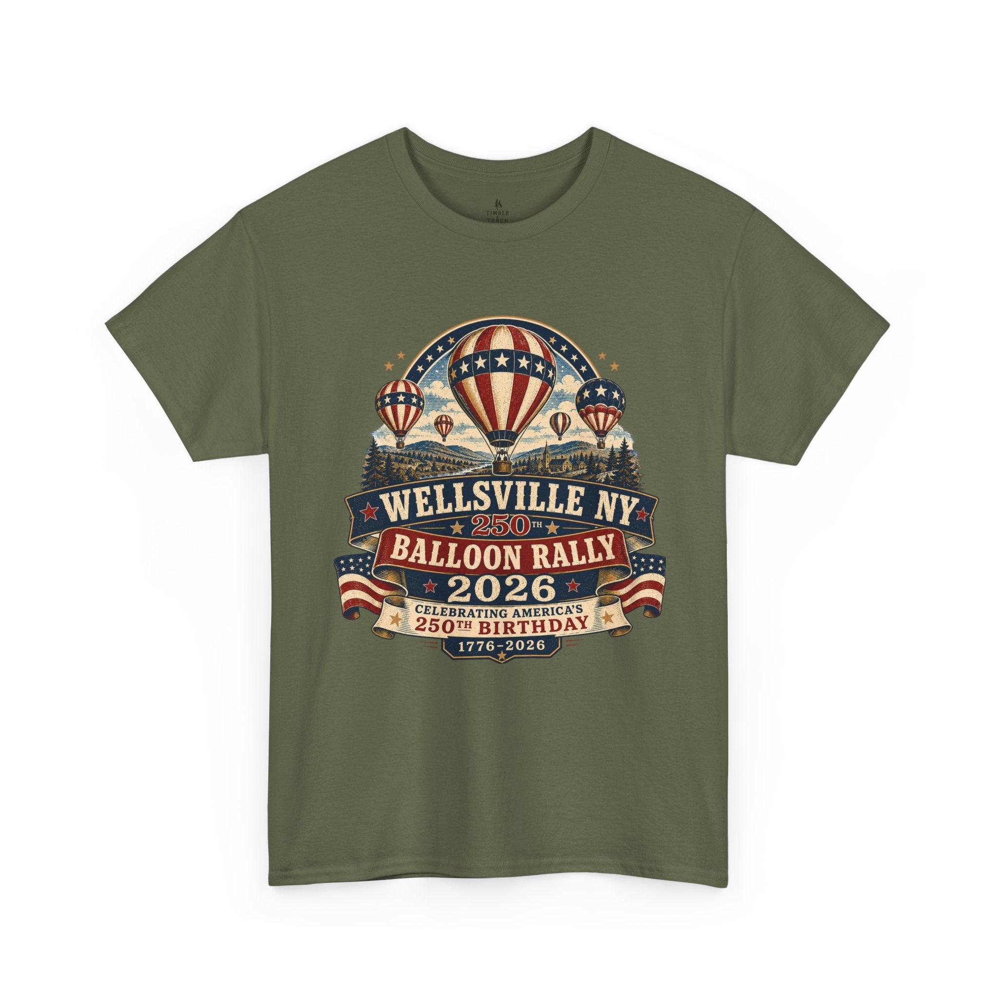 Balloon Rally T‑Shirt - Wellsville NY 2026 Hot Air Balloon Rally Vintage Festival Tee