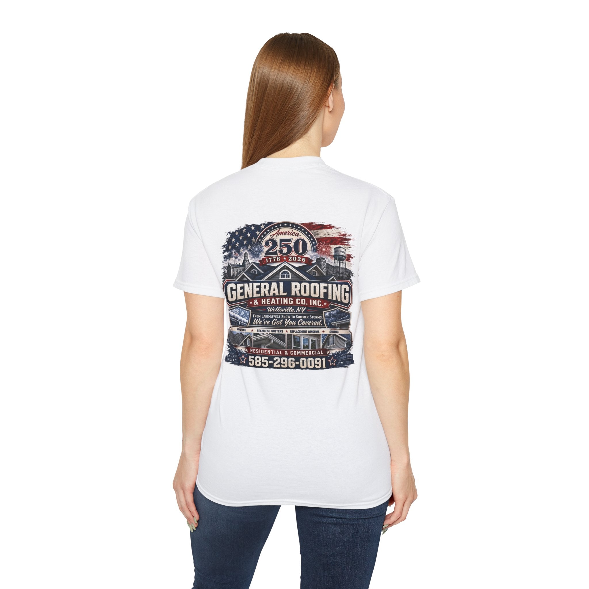 "General Roofing" Patriotic Logo T‑Shirt