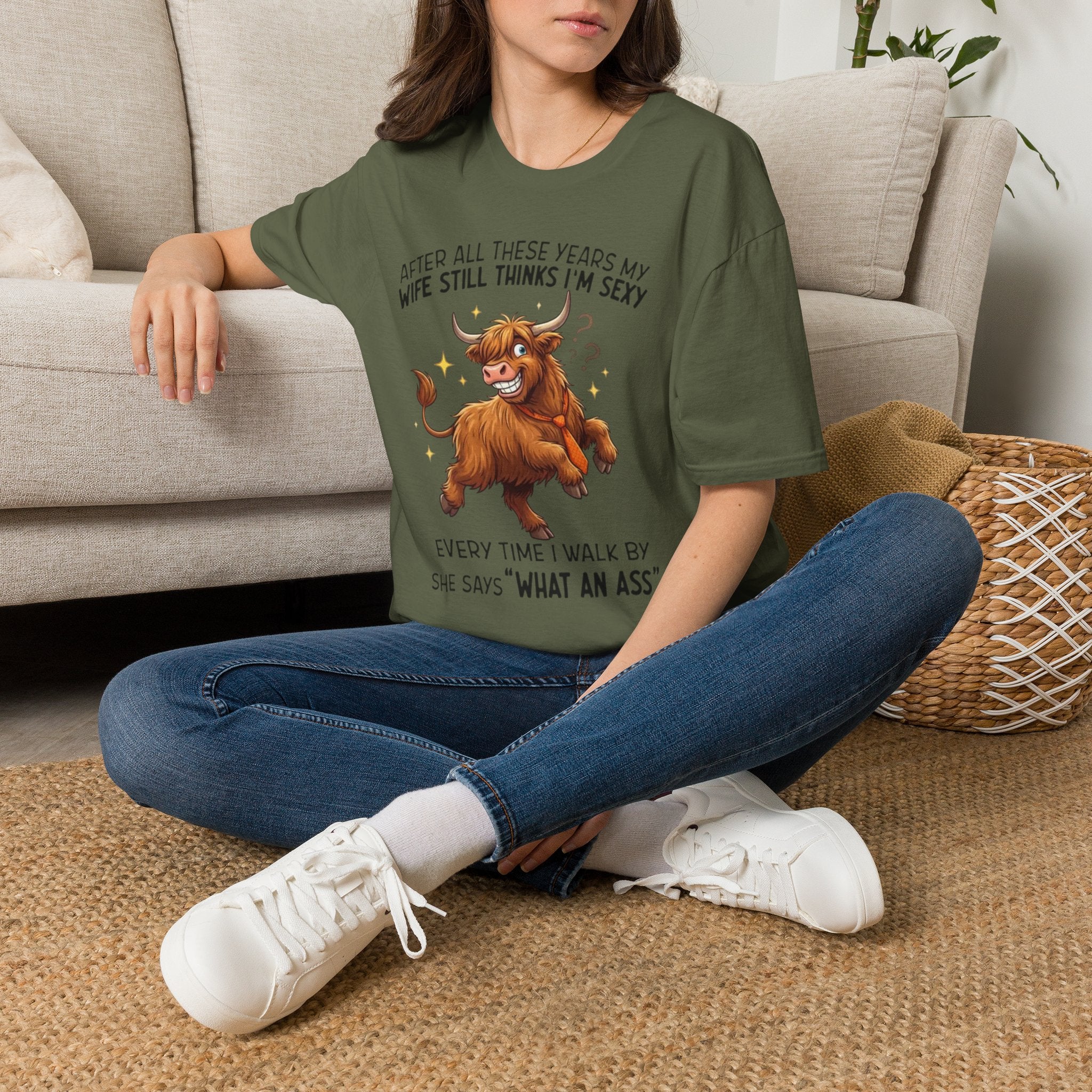 Funny Bull T-Shirt — “After All These Years My Wife Still Thinks I’m Sexy” Funny Couples Gift