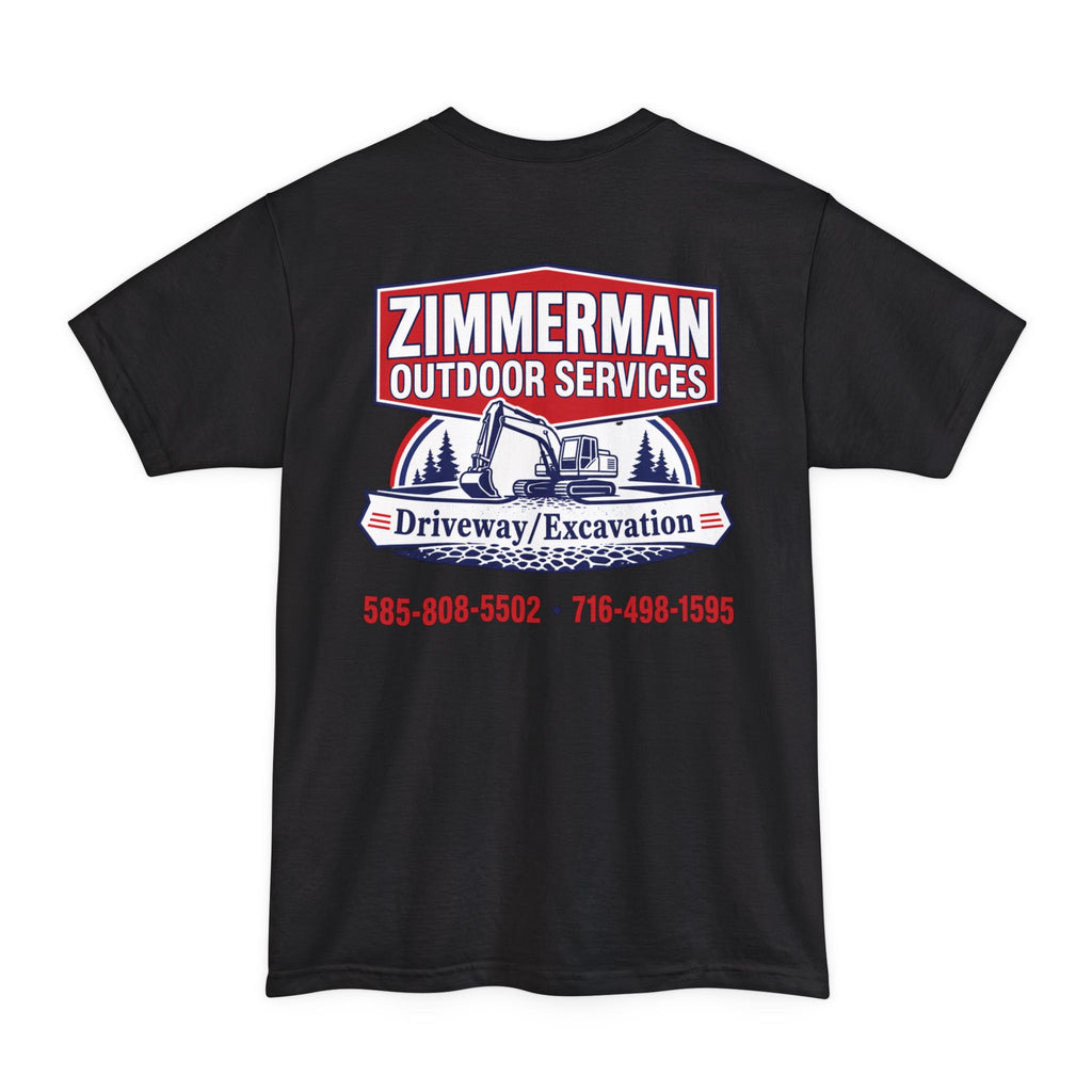 Zimmerman Outdoor Services T-Shirt – Driveway & Excavation Work Tee