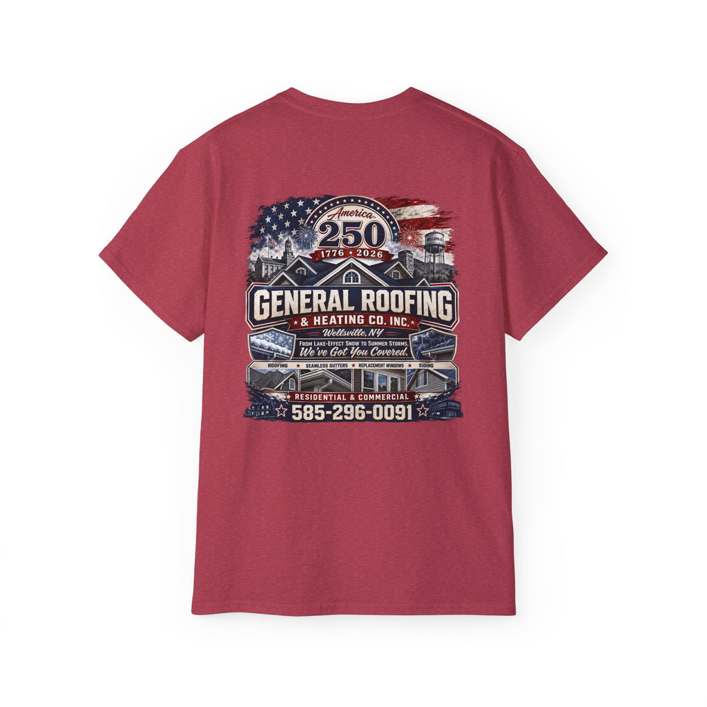 "General Roofing" Patriotic Logo T‑Shirt