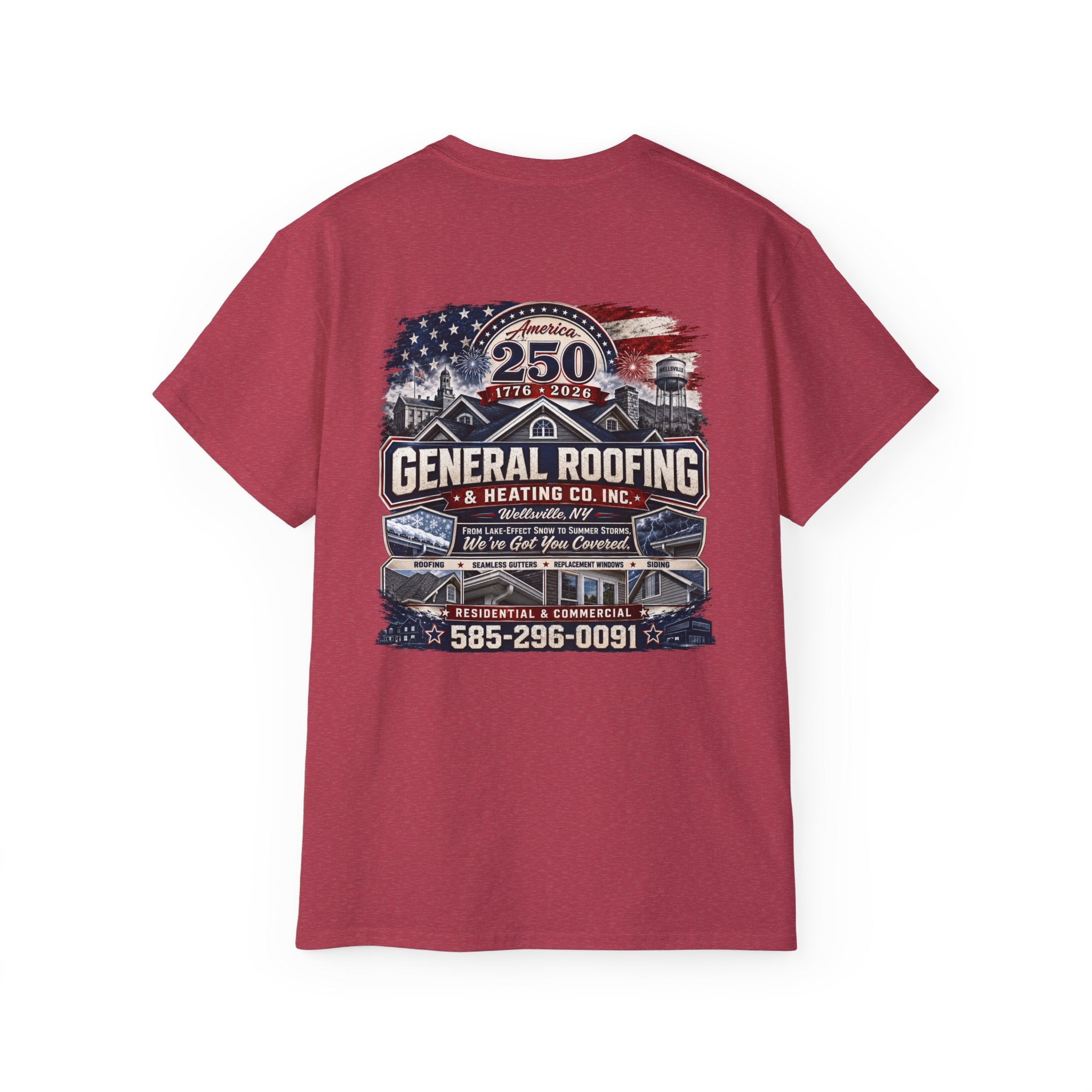 "General Roofing" Patriotic Logo T‑Shirt