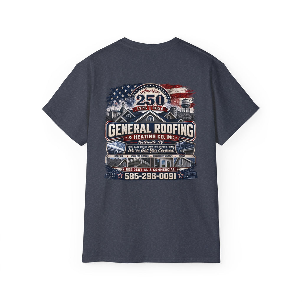 "General Roofing" Patriotic Logo T‑Shirt