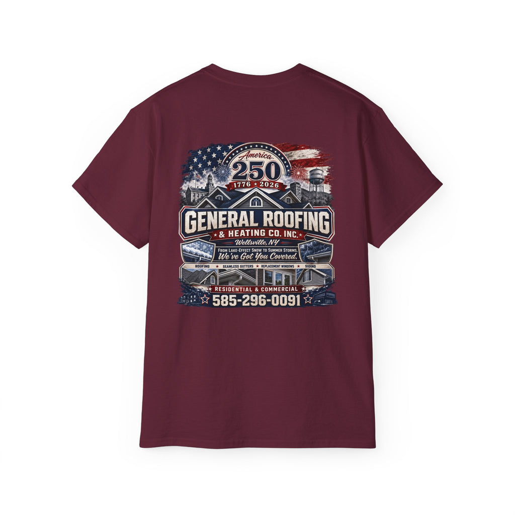 "General Roofing" Patriotic Logo T‑Shirt