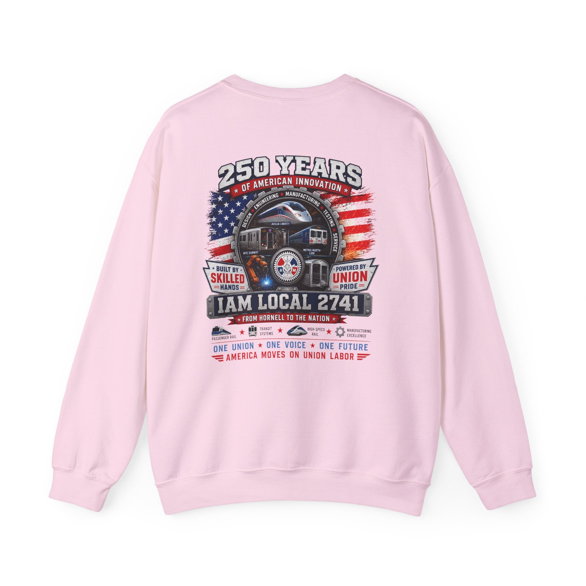Union Pride Sweatshirt — "I Am Local 2741" 250 Years American Innovators Crewneck