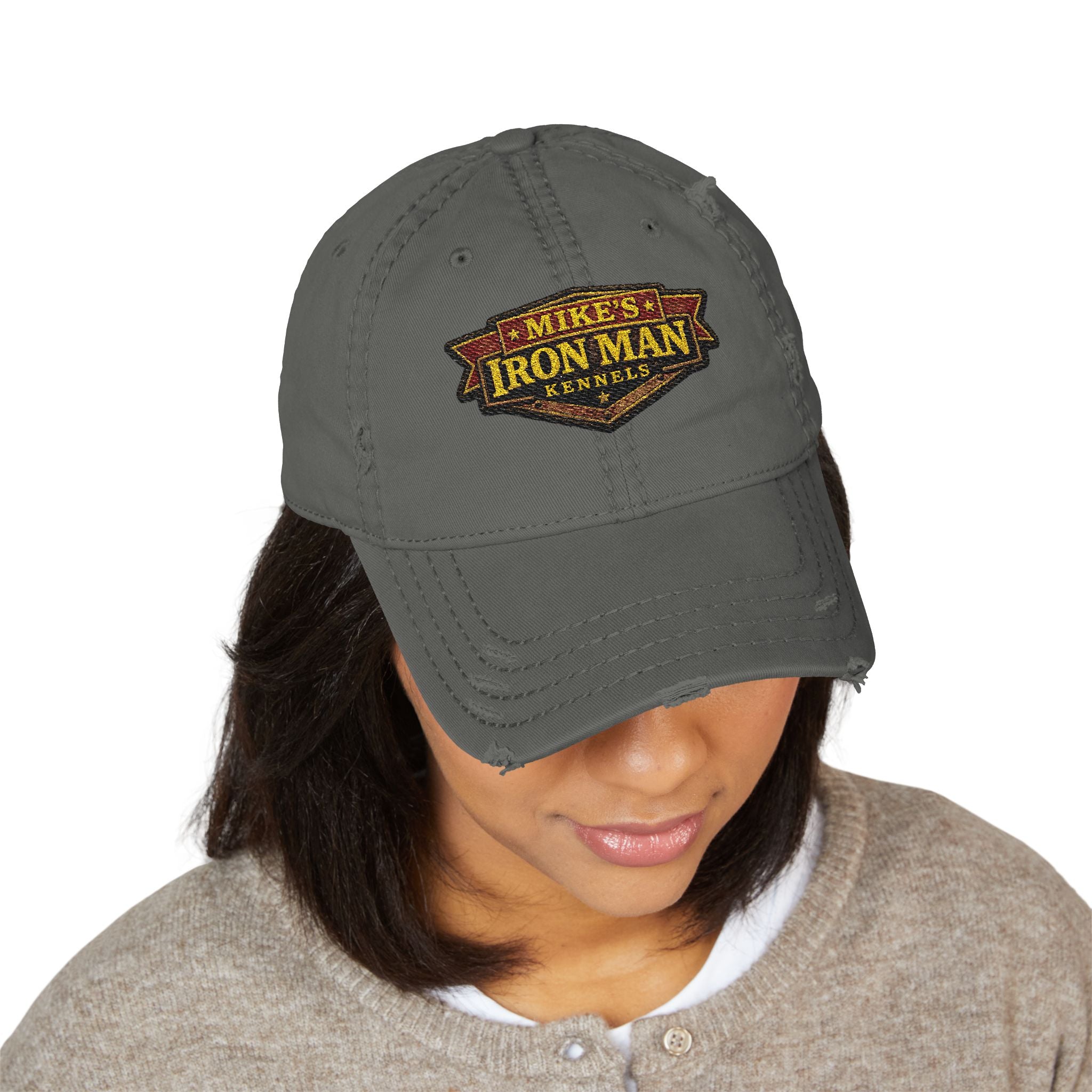 Mike’s Iron Man Kennels Distressed Dad Hat