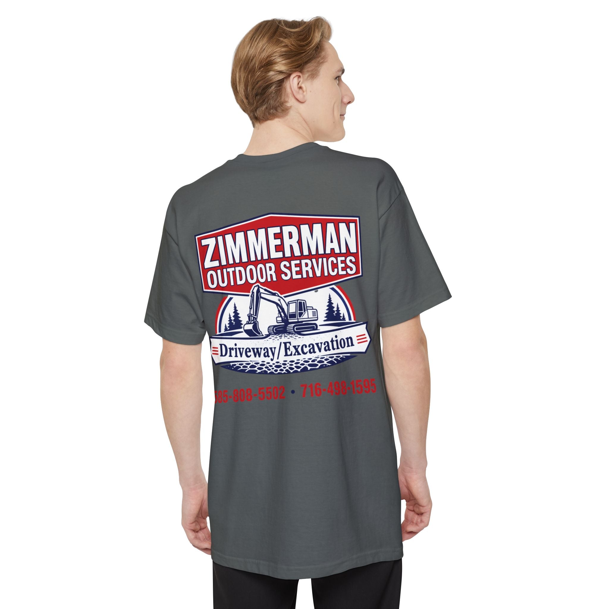 Zimmerman Outdoor Services T-Shirt – Driveway & Excavation Work Tee