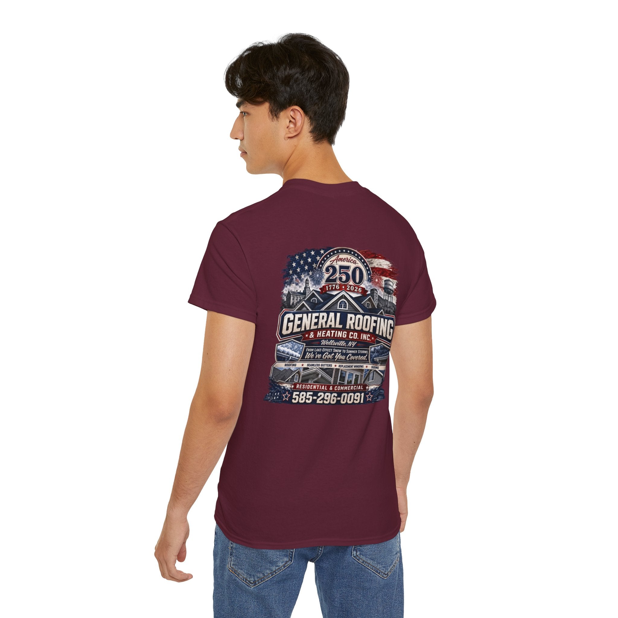 "General Roofing" Patriotic Logo T‑Shirt