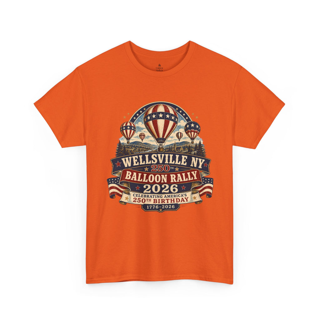 Balloon Rally T‑Shirt - Wellsville NY 2026 Hot Air Balloon Rally Vintage Festival Tee