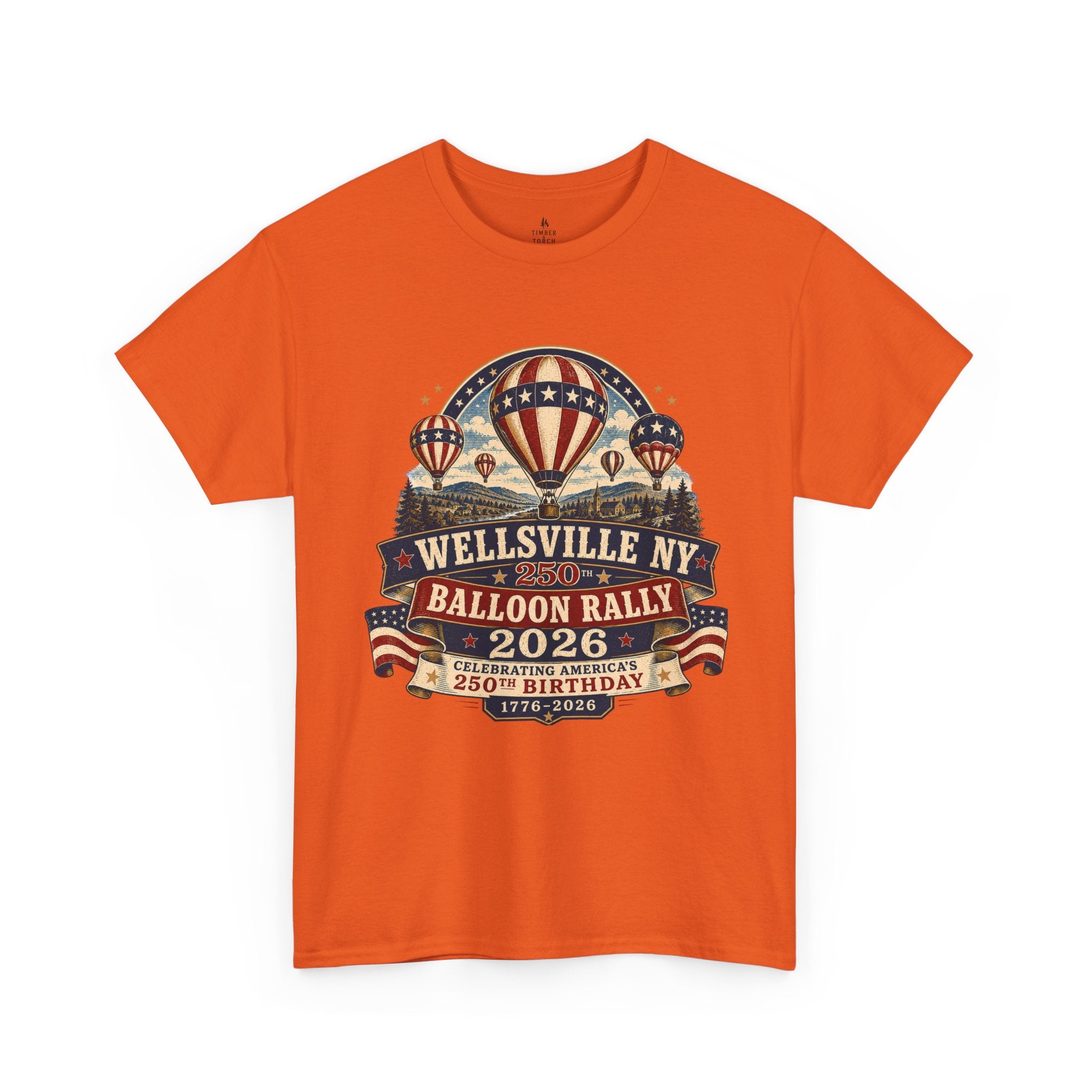 Balloon Rally T‑Shirt - Wellsville NY 2026 Hot Air Balloon Rally Vintage Festival Tee