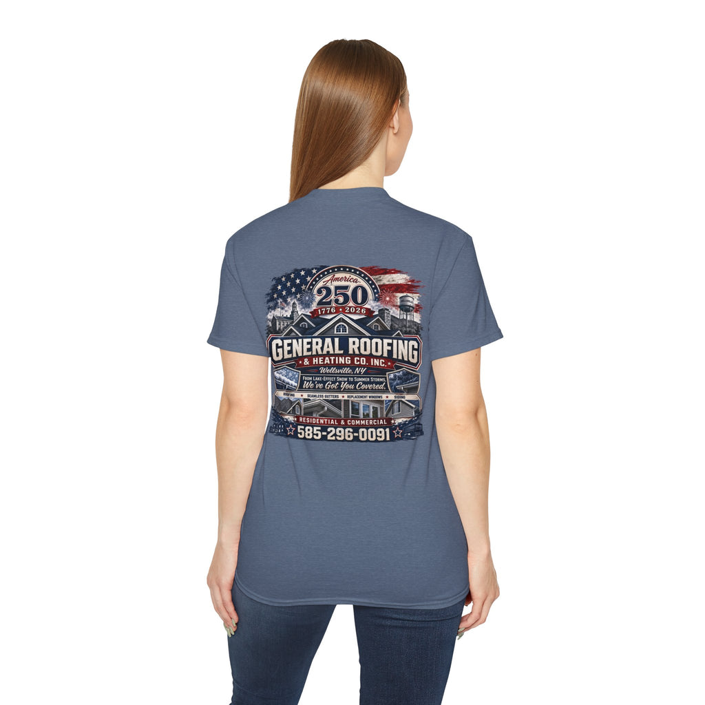 "General Roofing" Patriotic Logo T‑Shirt
