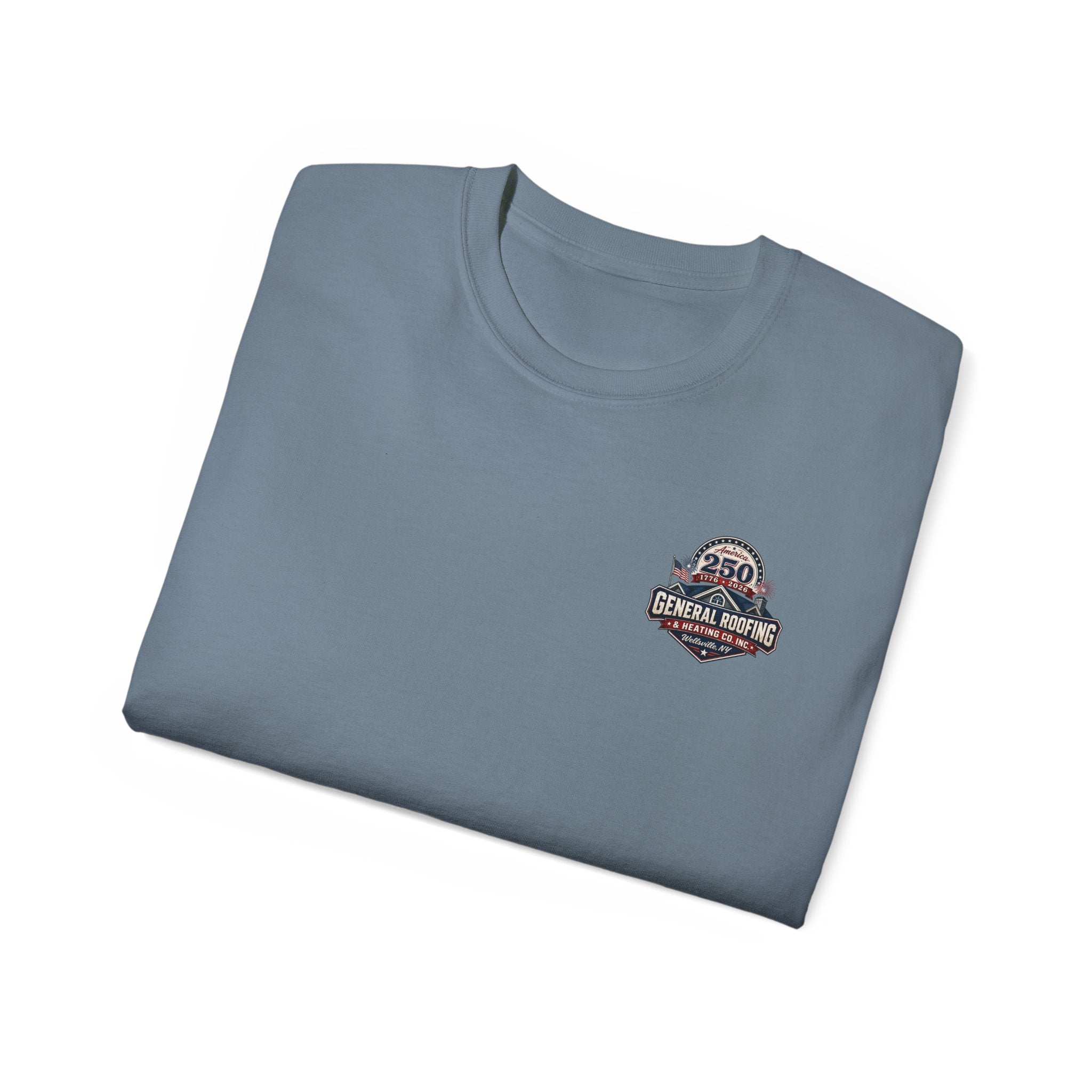 "General Roofing" Patriotic Logo T‑Shirt